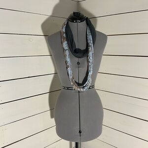 Free People Blue Floral Infinity Scarf